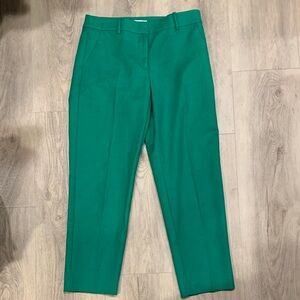 LOFT Curvy Sz 4 The Riviera Slim Ponte Pants in Teal Green
